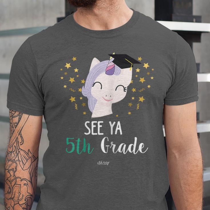 Cute Unicorn See Ya 5th Grade Graduation Shirt Unisex Jersey T-Shirt