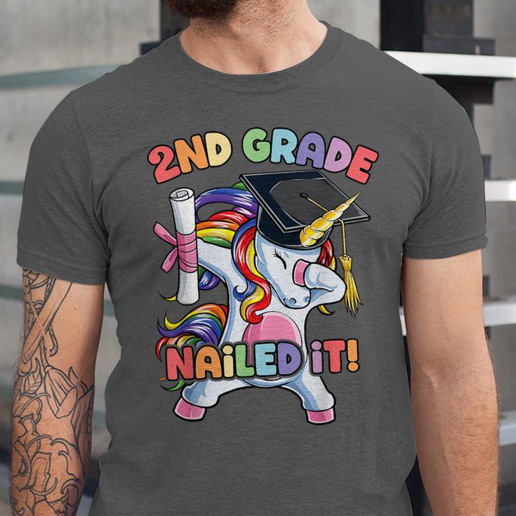 Dabbing 2nd Grade Unicorn Graduation Class Of 2021 Nailed It Unisex Jersey T-Shirt