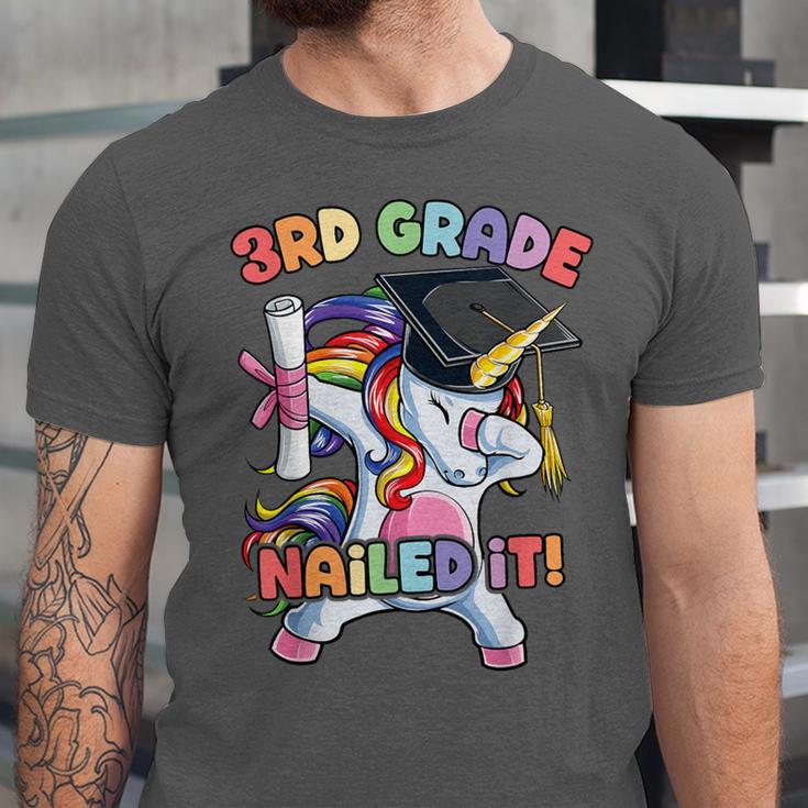 Dabbing 3rd Grade Unicorn Graduation Class Of 2021 Nailed It Unisex Jersey T-Shirt