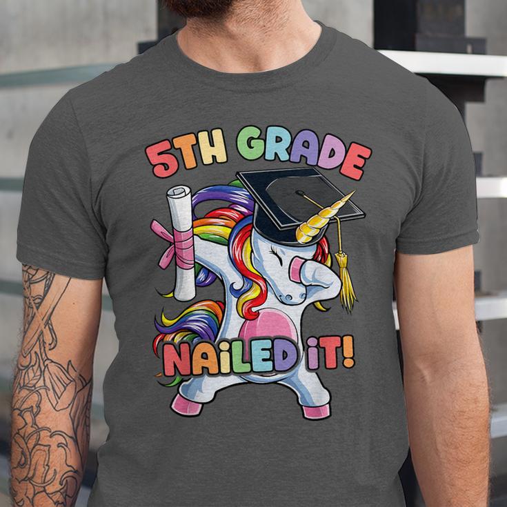 Dabbing 5th Grade Unicorn Graduation Class Of 2020 Nailed It Unisex Jersey T-Shirt