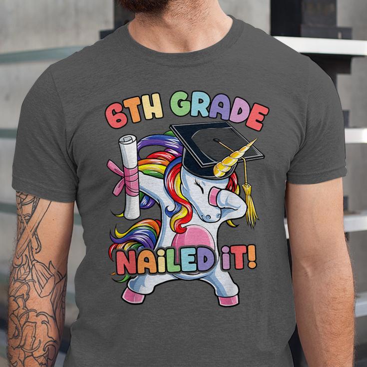 Dabbing 6th Grade Unicorn Graduation Class Of 2020 Nailed It Unisex Jersey T-Shirt