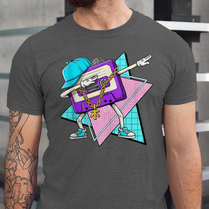 Dabbing Cassette Tape 70s 80s 80s Outfit Nostalgia Unisex Jersey T-Shirt