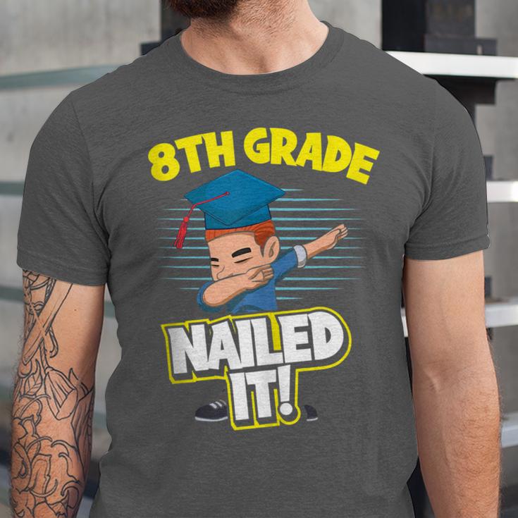 Dabbing Graduation Boy 8th Grade Class Of 2021 Unisex Jersey T-Shirt
