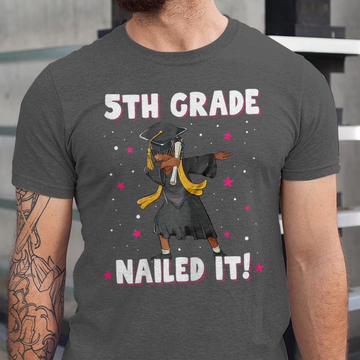 Dabbing Graduation Class Of 2025 Girls 5th Grade Nailed It Unisex Jersey T-Shirt