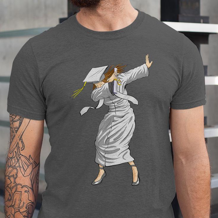 Dabbing Graduation Class Of 2025 Woman Graduation Unisex Jersey T-Shirt