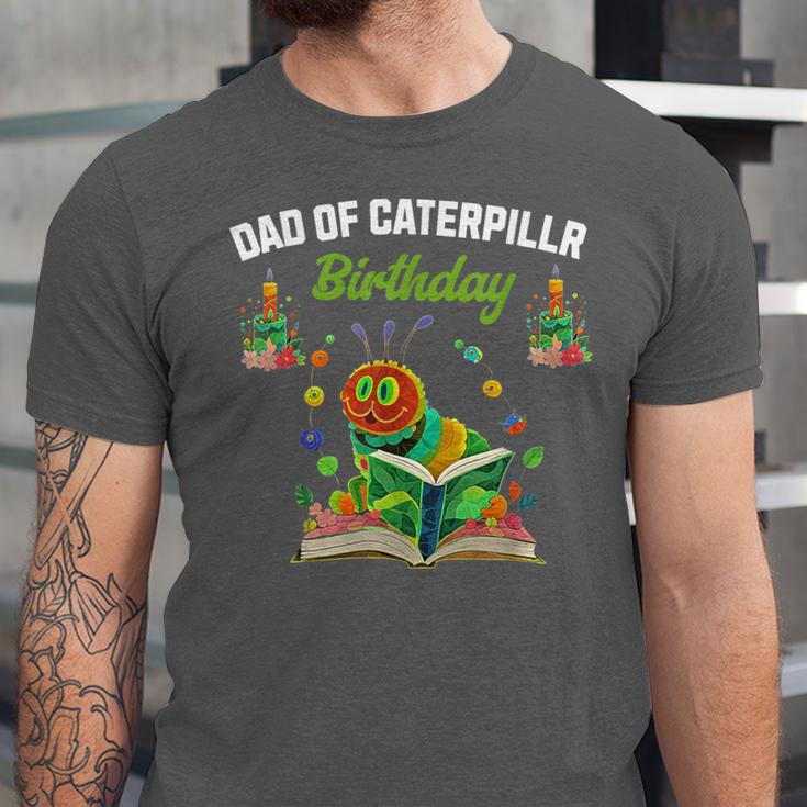 Dad Of Caterpillar Birthday Reading Books Lovers Unisex Jersey T-Shirt Dad Of Caterpillar Birthday Reading Books Lovers Unisex Jersey T-Shirt