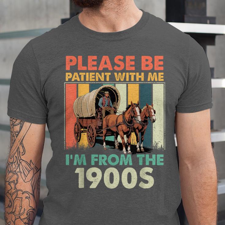 Dad Fathers Day Please Be Patient I'm From The 1900s Unisex Jersey T-Shirt