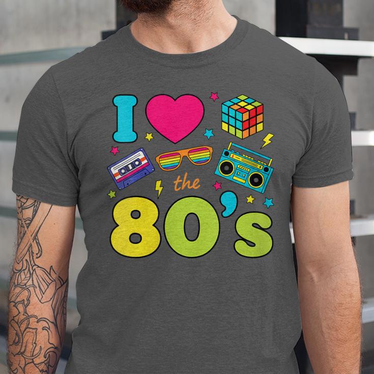 Dad I Love The 80's Retro 80s Nostalgia For Dad Unisex Jersey T-Shirt