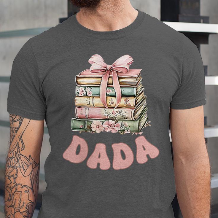 Dada Book First Chapter Birthday Family Matching Party Unisex Jersey T-Shirt