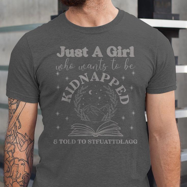 Dark Romance Merch Kidnapped STFUATTDLAGG Smutt Book Lover Unisex Jersey T-Shirt Dark Romance Merch Kidnapped STFUATTDLAGG Smutt Book Lover Unisex Jersey T-Shirt