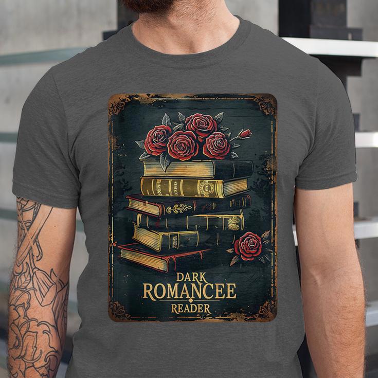 Dark Romance Reader Vintage Floral Book Lover Unisex Jersey T-Shirt Dark Romance Reader Vintage Floral Book Lover Unisex Jersey T-Shirt