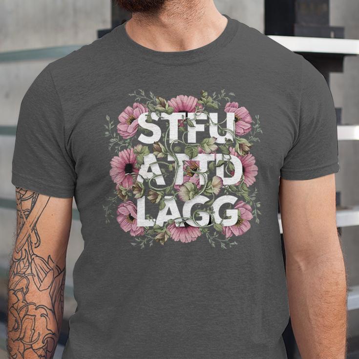 Dark Romance Romantasy Book Lover Shadow Daddy STFUATTDLAGG Unisex Jersey T-Shirt