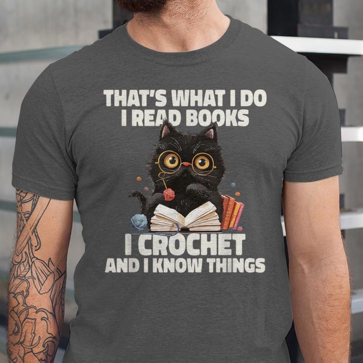 Das Ist Es Was Ich Tue Ich Lese Books Crochet And Unisex Jersey T-Shirt