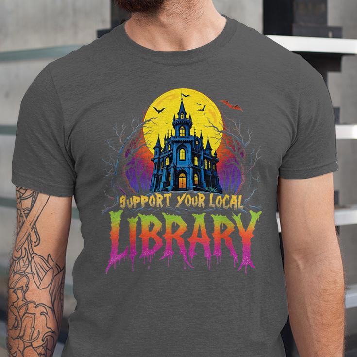 Death Gothic Support Your Local Library Lovers Book Unisex Jersey T-Shirt Death Gothic Support Your Local Library Lovers Book Unisex Jersey T-Shirt