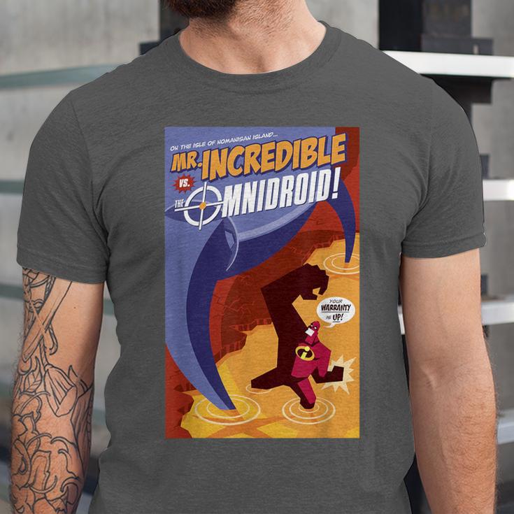 Disney Pixar The Incredibles Omnidroid Comic Book Cover Unisex Jersey T-Shirt Disney Pixar The Incredibles Omnidroid Comic Book Cover Unisex Jersey T-Shirt