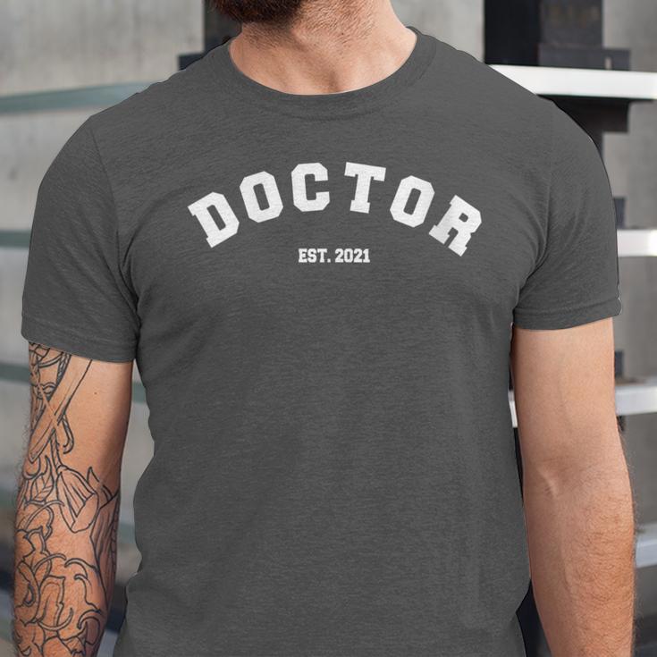 Doctor 2021 Est Medical Doctor Med School Graduation Unisex Jersey T-Shirt