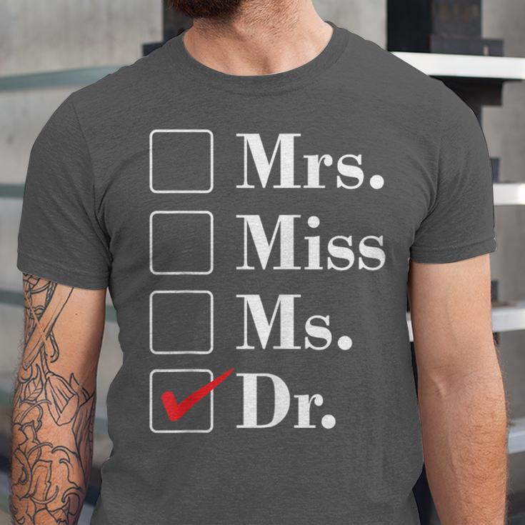 Doctor Graduation Honorific Titles List Unisex Jersey T-Shirt
