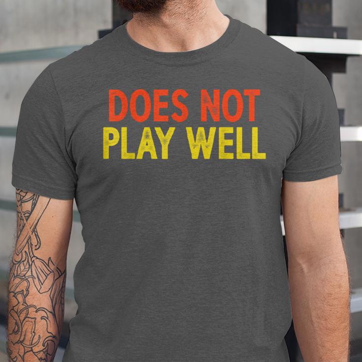Does Not Play Well I Introvert Unisex Jersey T-Shirt