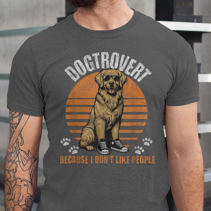 Dogtrovert Definition For Introvert Dog Lovers Unisex Jersey T-Shirt