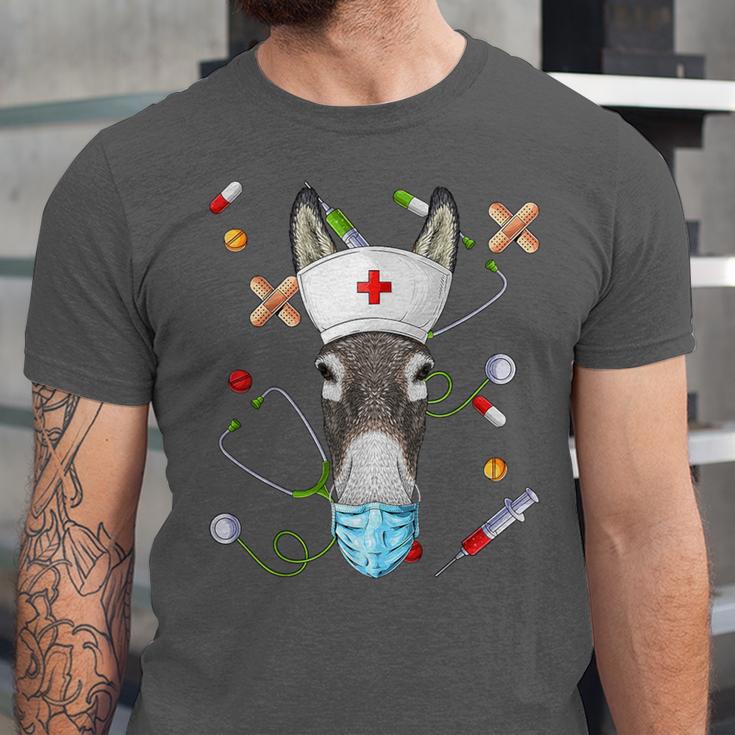 Donkey Nurse RN ER Nursing School Graduation Unisex Jersey T-Shirt