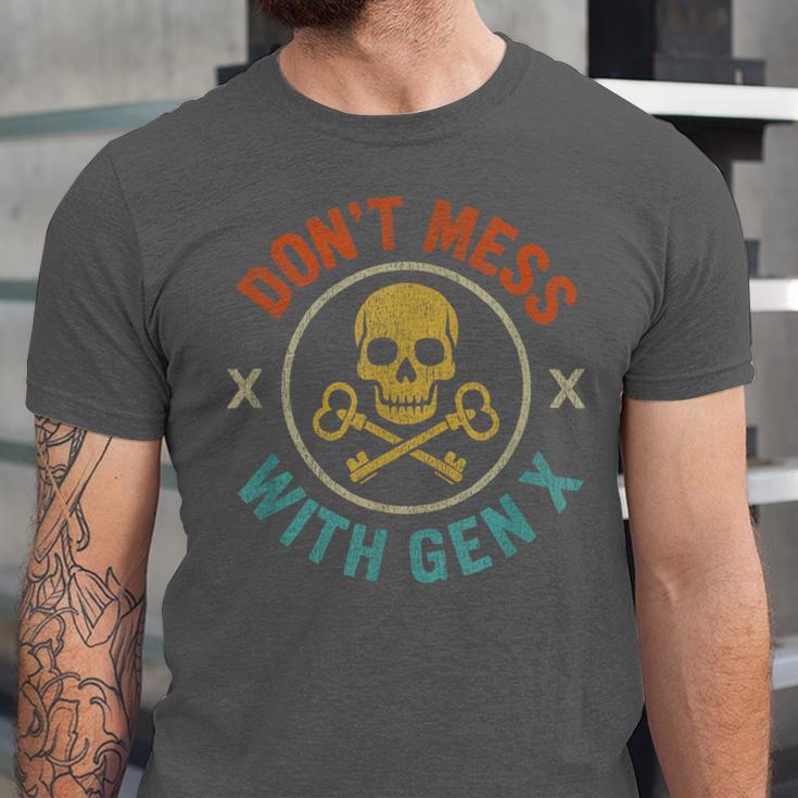 Don't Mess With Gen X Vintage Grunge Skull 80s Nostalgia Unisex Jersey T-Shirt Don't Mess With Gen X Vintage Grunge Skull 80s Nostalgia Unisex Jersey T-Shirt