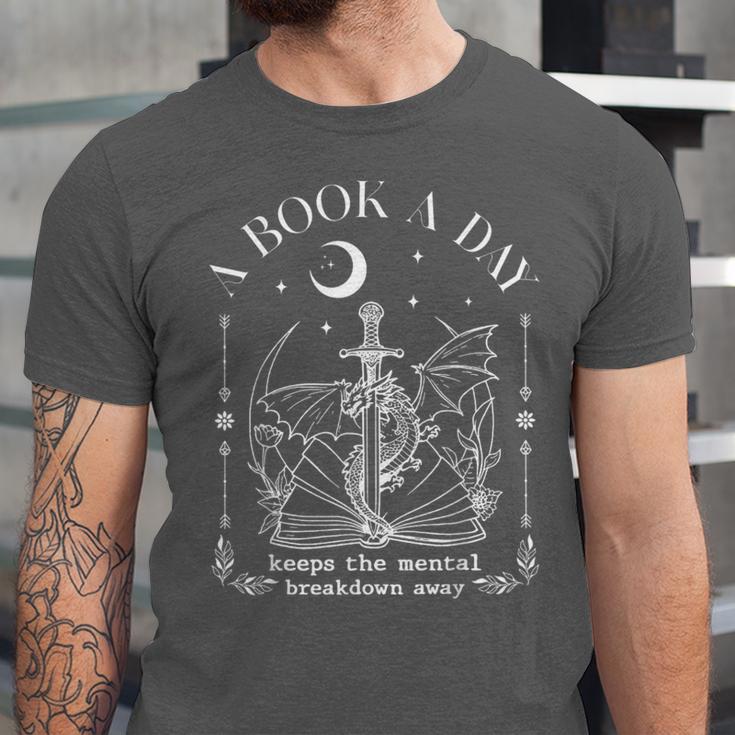 Dragon A Book A Day Keeps The Mental Breakdown Away Unisex Jersey T-Shirt