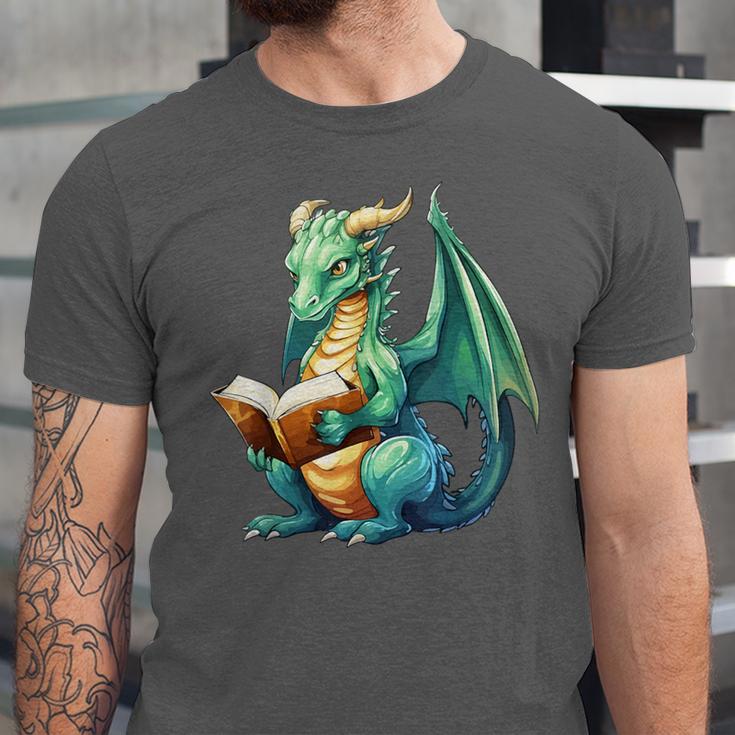 Dragon With Book Unisex Jersey T-Shirt