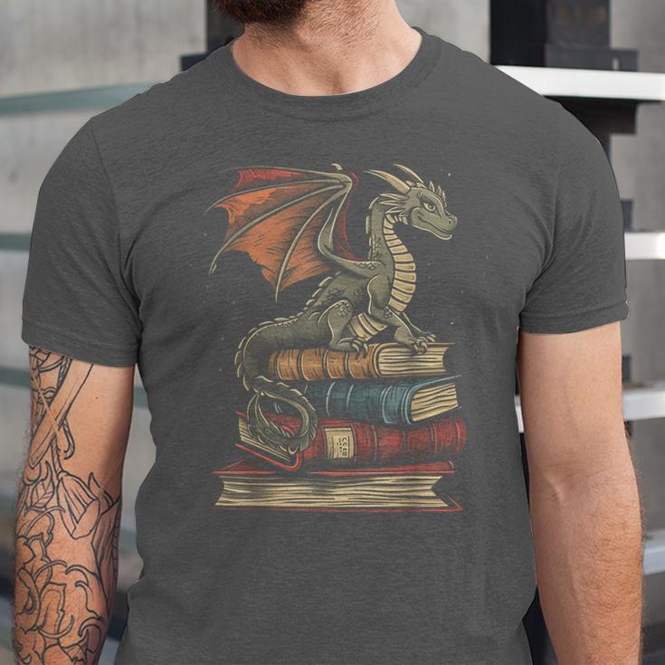 Dragon Fantasy Book Lover Book Nerd Unisex Jersey T-Shirt Dragon Fantasy Book Lover Book Nerd Unisex Jersey T-Shirt