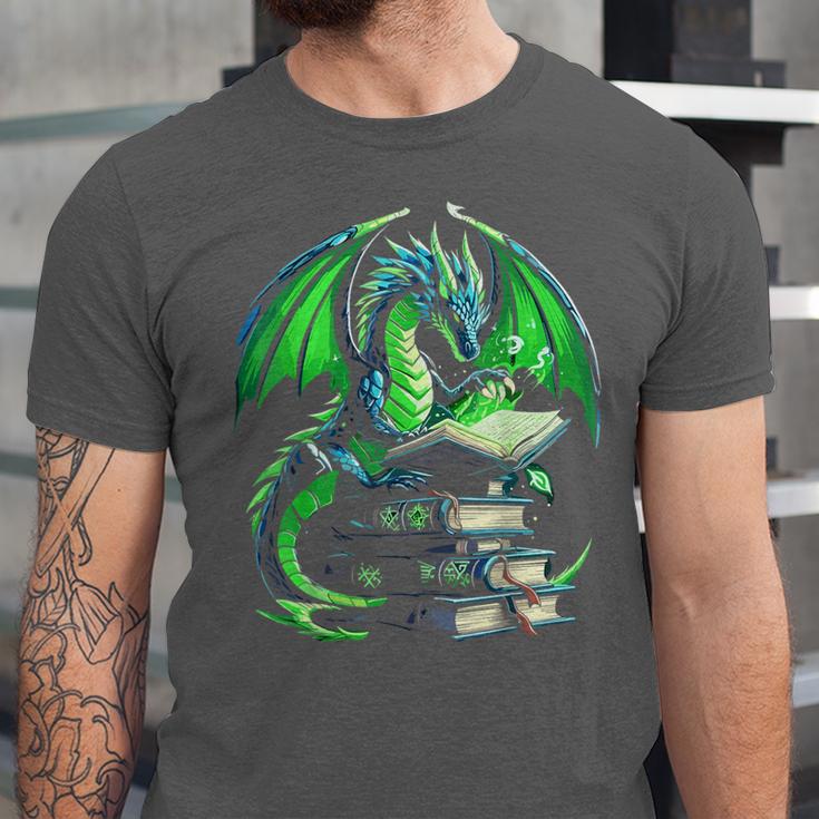 Dragon Reading Books Bookworm Unisex Jersey T-Shirt