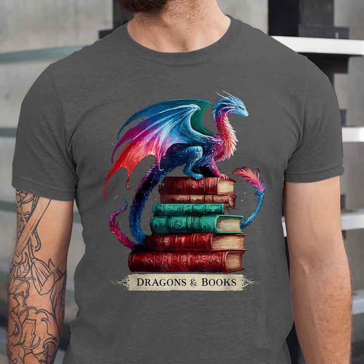 Dragons And Books Dragonworm Book Lover Reading Unisex Jersey T-Shirt Dragons And Books Dragonworm Book Lover Reading Unisex Jersey T-Shirt
