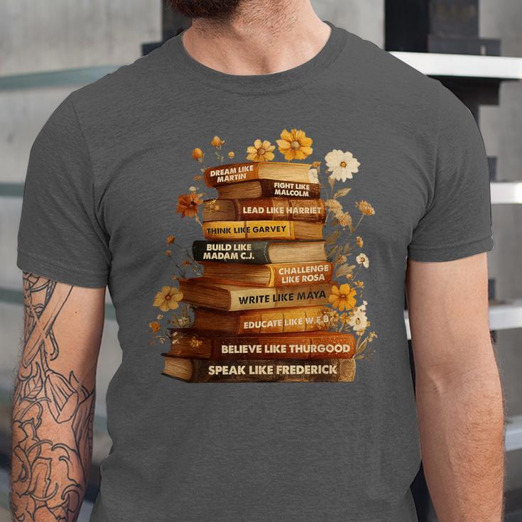 Dream Like Martin Floral Book History Month Women Men Unisex Jersey T-Shirt Dream Like Martin Floral Book History Month Women Men Unisex Jersey T-Shirt