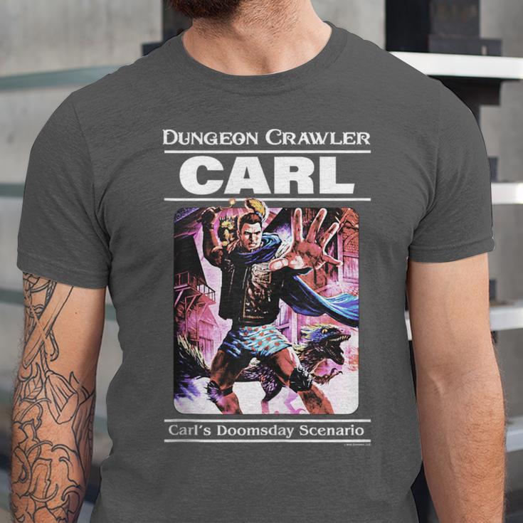 Dungeon Crawler Carl Vintage Paperback Illustration Book Unisex Jersey T-Shirt