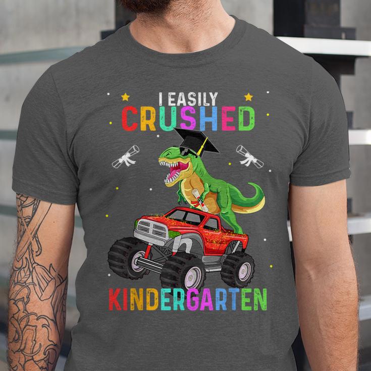 I Easily Crushed Kindergarten Graduation 2022 Truck Dinosaur Unisex Jersey T-Shirt