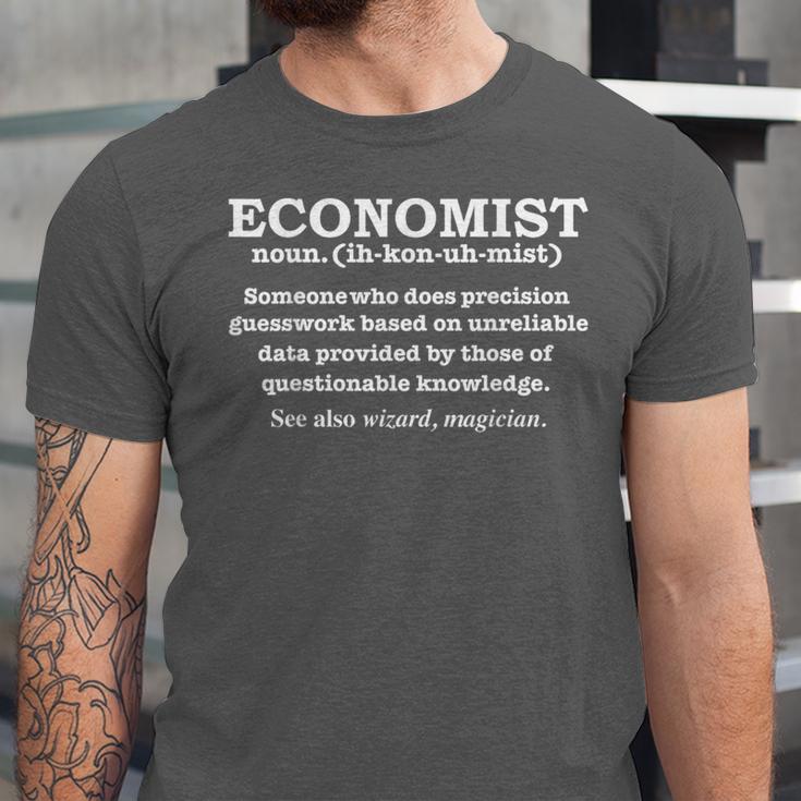 Economist Definition Economics Graduate Graduation Unisex Jersey T-Shirt