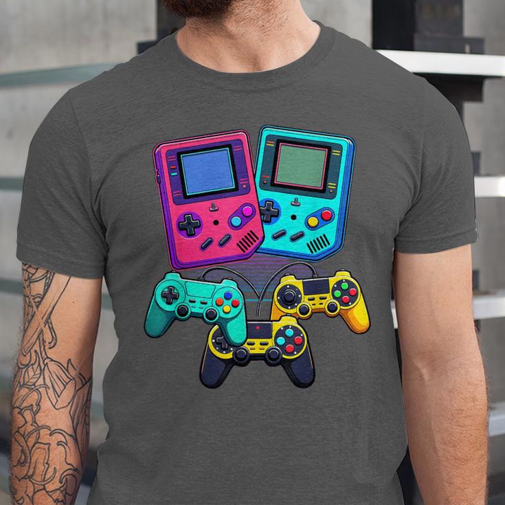 Eighties Console Controller Gaming Player Gadget Nostalgia Unisex Jersey T-Shirt