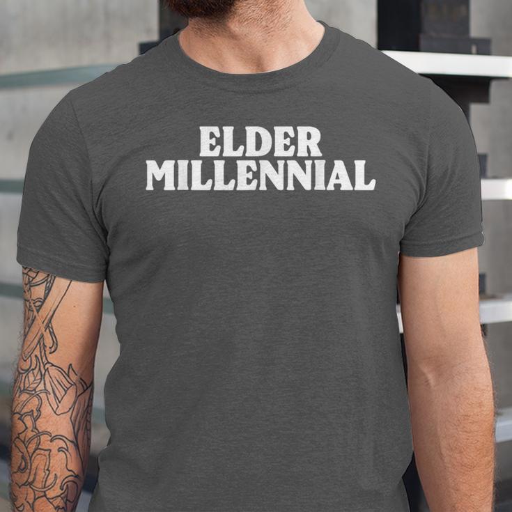 Elder Millennial Retro 90s Nostalgia Unisex Jersey T-Shirt Elder Millennial Retro 90s Nostalgia Unisex Jersey T-Shirt