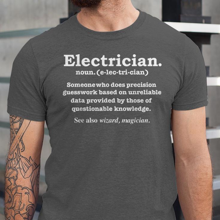 Electrician Definition Graduation Graduate Unisex Jersey T-Shirt