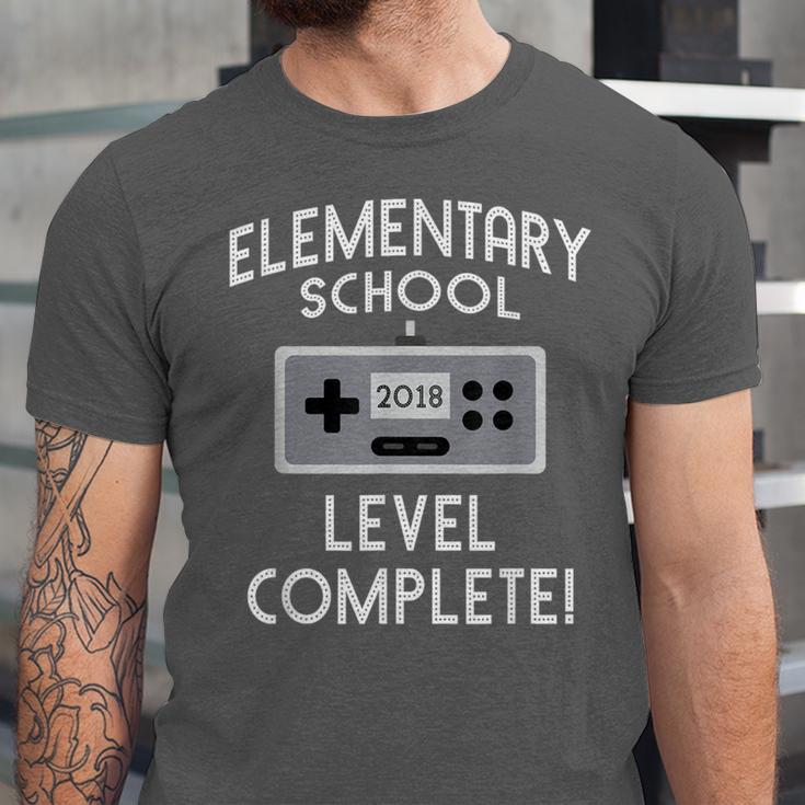 Elementary School Graduation Shirt Level Complete Gamer Unisex Jersey T-Shirt