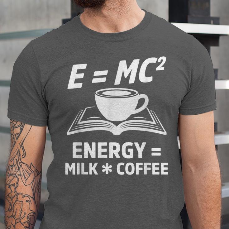 EMC2 Energy Milk x Coffee Science Book Math Lover Unisex Jersey T-Shirt