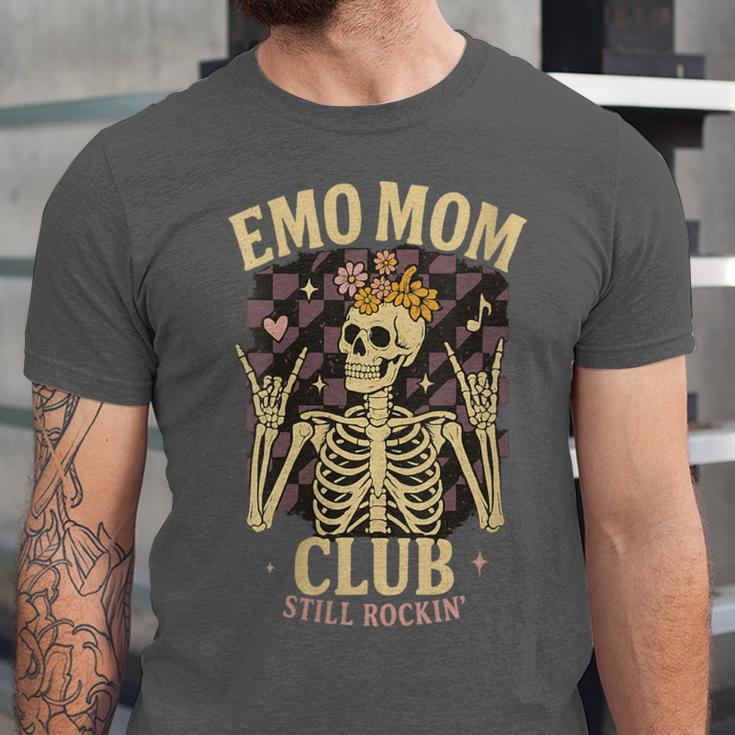 Emo Mom Club Still Rockin Skeleton Nostalgia Women Mother Unisex Jersey T-Shirt