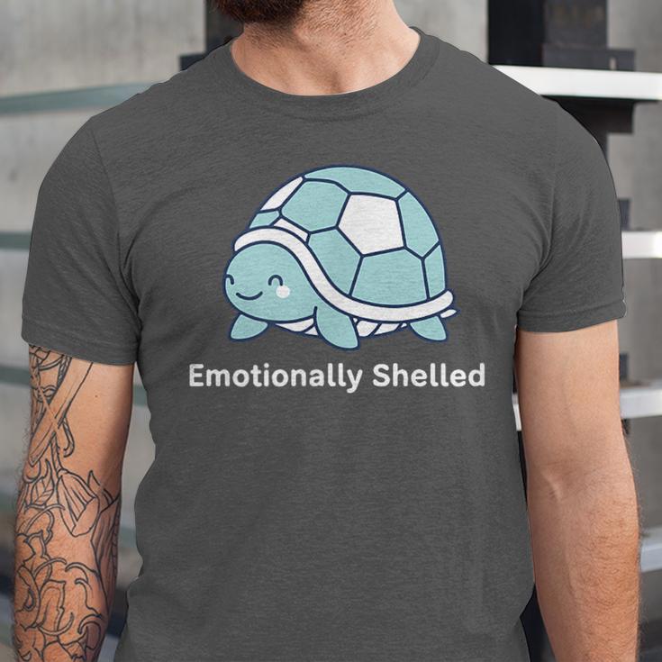 Emotionally Shelled Turtle Introvert Turtle Tee Unisex Jersey T-Shirt