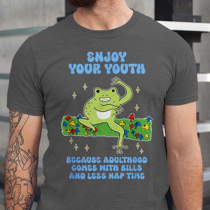 Enjoy Adulthood Comes With Bills Nostalgia Regret Unisex Jersey T-Shirt Enjoy Adulthood Comes With Bills Nostalgia Regret Unisex Jersey T-Shirt