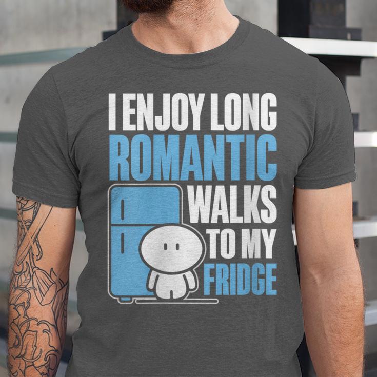 I Enjoy Long Romantic Walks To My Fridge Introvert Unisex Jersey T-Shirt