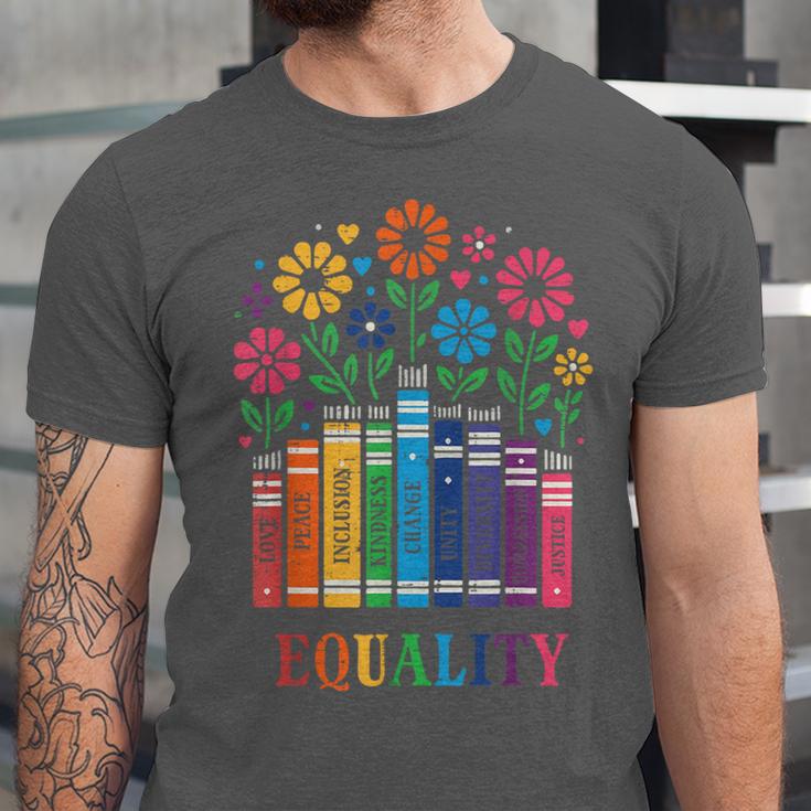 Equality Love Peace Compassion Books Protest Women Girls Kid Unisex Jersey T-Shirt