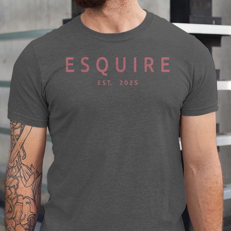 Esquire Est 2025 Women Attorney Lawyer Law School Graduation Unisex Jersey T-Shirt
