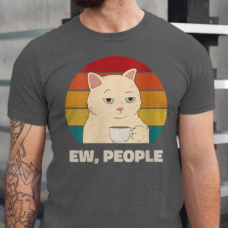 Ew People Introvert Cat Lover Crazy Colorful Cat Lady Unisex Jersey T-Shirt Ew People Introvert Cat Lover Crazy Colorful Cat Lady Unisex Jersey T-Shirt