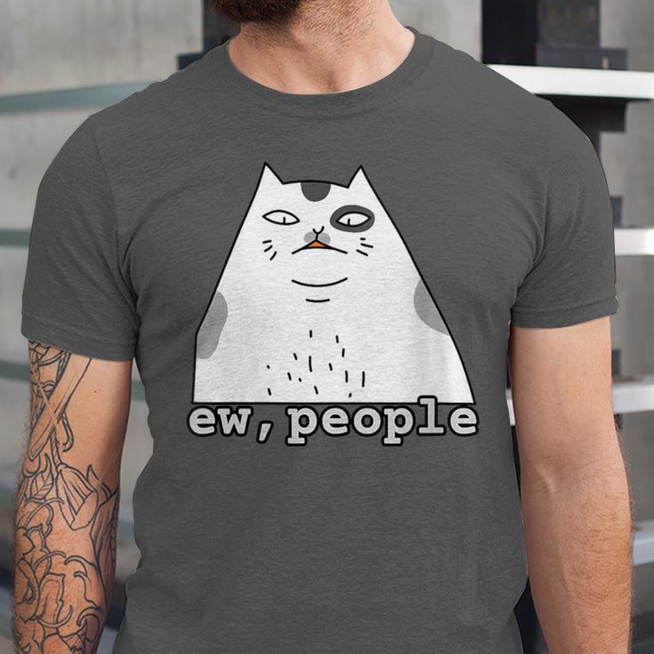 Ew People Introvert Sayings Sarcastic Cat Quote Unisex Jersey T-Shirt Ew People Introvert Sayings Sarcastic Cat Quote Unisex Jersey T-Shirt