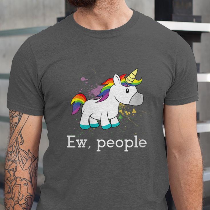 Ew People Unicorn Lover Introvert Rainbow Unicorn Unisex Jersey T-Shirt Ew People Unicorn Lover Introvert Rainbow Unicorn Unisex Jersey T-Shirt