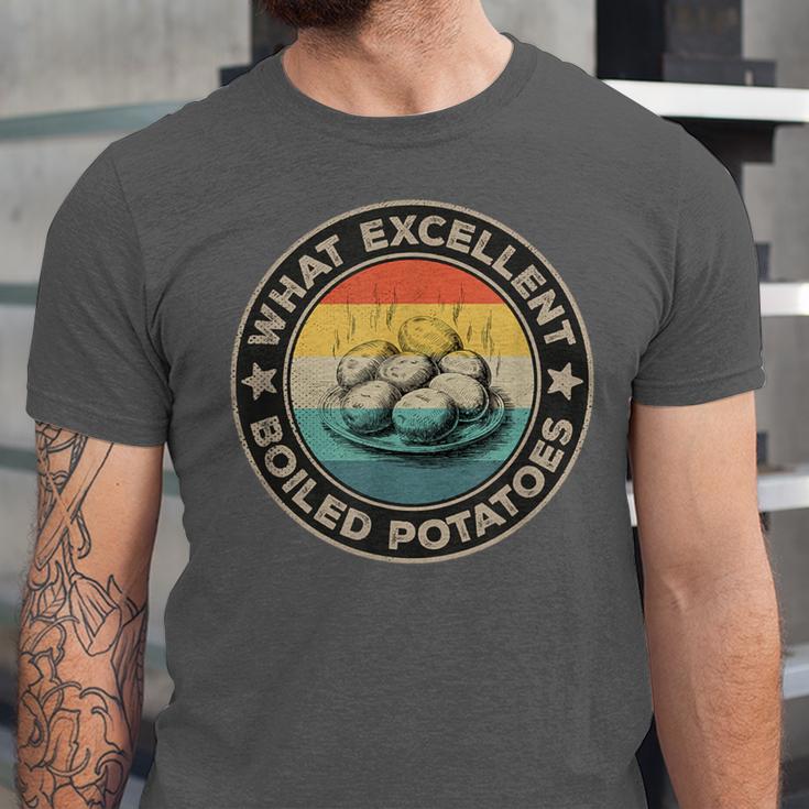What Excellent Boiled Potatoes Retro Book Vintage Literature Unisex Jersey T-Shirt What Excellent Boiled Potatoes Retro Book Vintage Literature Unisex Jersey T-Shirt