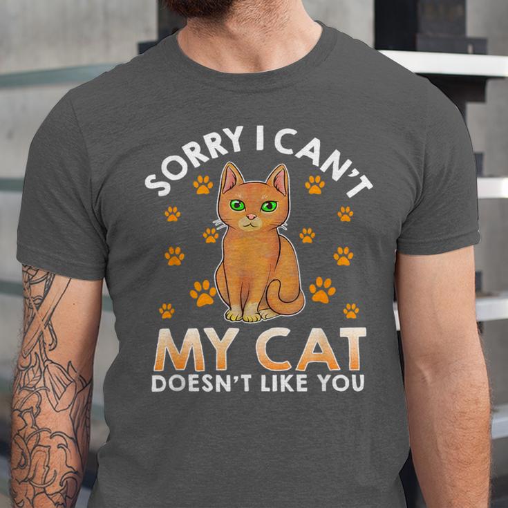 Excuse For Introverts My Cat Doesnt Like You Cat Unisex Jersey T-Shirt